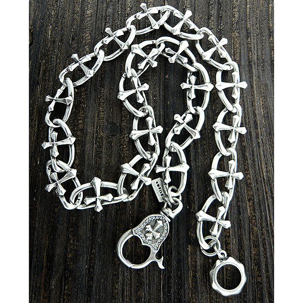 MENS STAINLESS STEEL METAL CROSS CHAIN NECKLACE