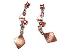 WAVED DIAMOND SHAPE DROP EARRING
