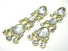 BOUTIQUE QUALITY AUSTRIAN CRYSTAL AND FACET GLASS CASCADE DROP EARRING