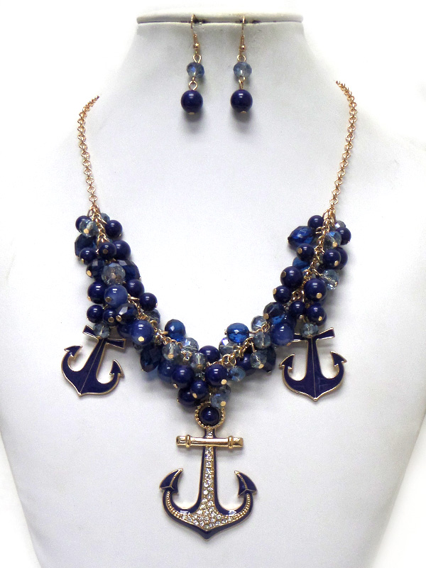 BEADS ANCHOR NECKLACE SET 