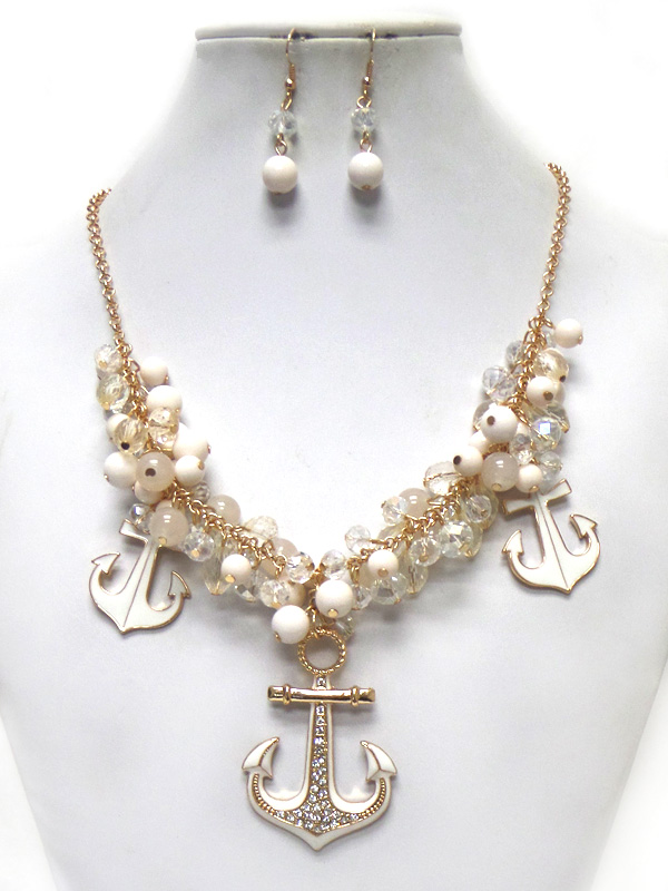 BEADS ANCHOR NECKLACE SET