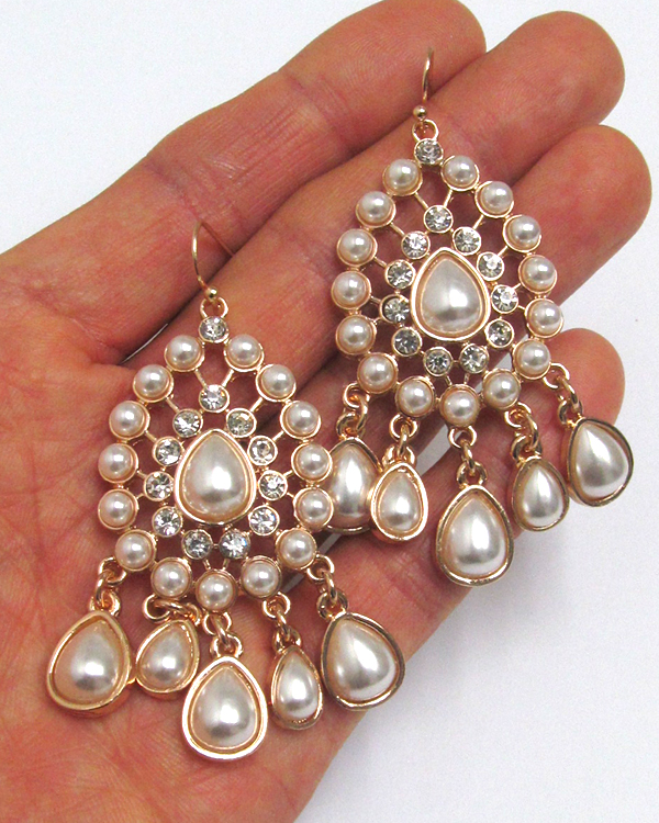 PEARL AND CRYSTAL PARTY EARRING