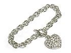 CRYSTAL HEART TOGGLE BRACELET