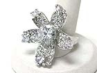 CRYSTAL STUD FLOWER SHAPE RING