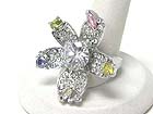 CRYSTAL STUD FLOWER SHAPE RING
