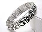 TEXTURED METAL HINGE BANGLE