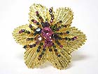 CRYSTAL DECO FLOWER BROOCH