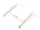 CRYSTAL EDGE METAL BAR AND ARC DROP EARRING