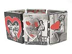 PAPER ART WORK WOOD STRETCH BRACELET - VALENTINE THEME