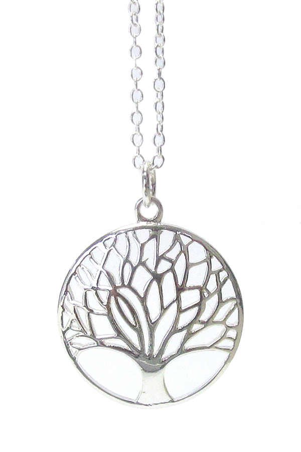 925 STERLING SILVER PLATED TREE OF LIFE PENDANT NECKLACE