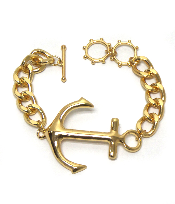 CHAIN WITH ANCHOR TOGGLE BRACELET 