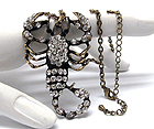 CRYSTAL SCORPION PENDANT CHAIN NECKLACE