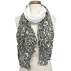 100% POLYESTER ANIMAL BORDER PRINT SPRING FASHION SCARF - Wholesale Fashion Jewelry