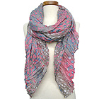 100% POLYESTER OVERSIZED ABSTRACT ANIMAL PRINT SPRING FASHION SCARF - Wholesale Fashion Jewelry