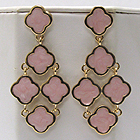 MULTI METAL EPOXY FLOWER DROP EARRING