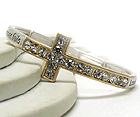 CRYSTAL CROSS WITH BIBLE INSPIRATION  MESSAGE STRETCH BRACELET
