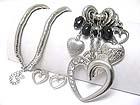 MULTI HEART CHARM 5MM THICK SNAKE CHAIN LONG NECKLACE