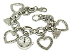 Wholesale Fashion Watch - JOY HARMONY HOPE FAITH - FOUR HEART CHARM CHAIN WATCH