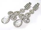 AUSTRIAN CRYSTAL AND FACET GLASS DROP EARRING