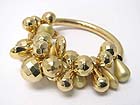 MULTI FACET METALLIC BALL DANGLE METAL BANGLE