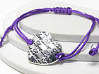 MESSAGE HEART AND BRAIDED YARN FRIENDSHIP BRACELET