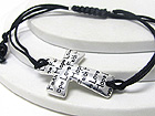 MESSAGE CROSS AND BRAIDED YARN FRIENDSHIP BRACELET
