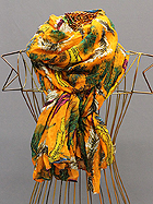 100% POLYESTER EXOTIC FEATHER SCARF