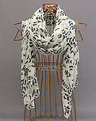 100% POLYESTERMULTI BUTTERFLY SCARF