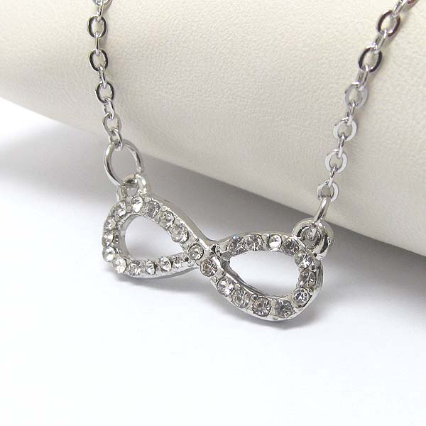 PREMIER ELECTRO PLATING CRYSTAL INFINITY NECKLACE