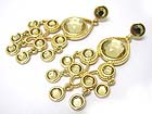 CRYSTAL AND FACET GLASS STONE CASCADE DROP EARRING