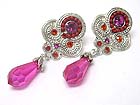 CRYSTAL AND FACET ACRYL DROP EARRING
