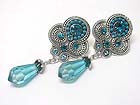 CRYSTAL AND FACET ACRYL DROP EARRING