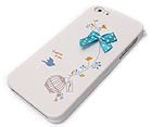 FABRIC RIBBIN WITH BIRD THEME CELLPHONE CASE -HARD CASE FOR IPHONE 5