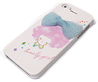FABRIC BOW WITH  LOVELY GIRL THEME CELLPHONE CASE -HARD CASE FOR IPHONE 5