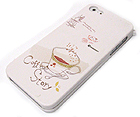 COFFEE CUP AND COFFEE STORY THEME CELLPHONE CASE -HARD CASE FOR IPHONE 5