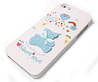 FABRIC BEAR WITH SWEET LOVE THEME CELLPHONE CASE -HARD CASE FOR IPHONE 5