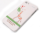 A WORLD OF LOVE WITH GIRAFFE THEME CELLPHONE CASE -HARD CASE FOR IPHONE 5