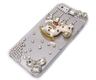 MULTI CRYSTAL WITH CRYSTAL GLASS WITH CRYSTAL METAL TOY HORSE ON CELLPHONE CASE -HARD CASE FOR IPHONE 5