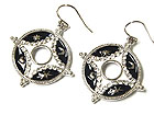 COIN SHAPE CRYSTAL DECO EPOXY EARRING