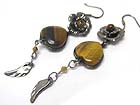 HAND MADE SEMI PRECIOUS STONE EARRING -FLOWER AND STONE