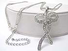 CRYSTAL SUD LARGE RIBBON PEANDNT NECKLACE