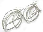 MULTI METAL LEAVES DANGLE EARRING