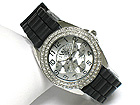 Wholesale Fashion Watch - DOUBLE LINE CRYSTAL COLOR RUBBER BAND FASHION WATCH