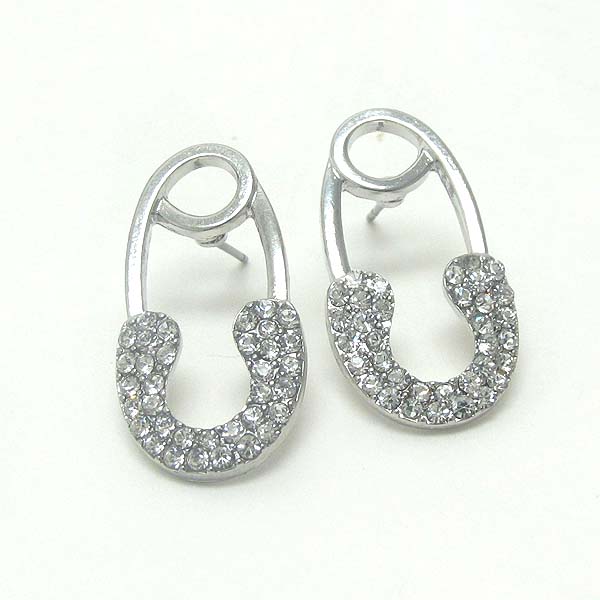 PREMIER ELECTRO PLATING CRYSTAL PIN EARRING
