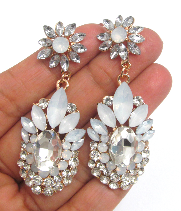 CRYSTAL MIX DROP PARTY EARRING