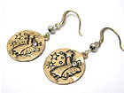 GURDIAN ANGEL ROUND METAL EARRING