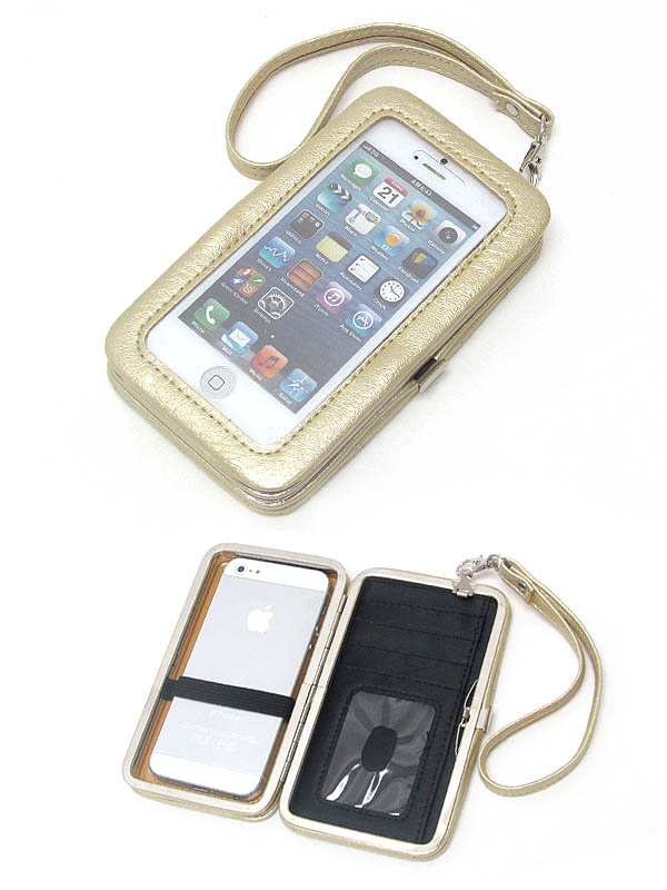 LEATHERETTE IPHONE WALLET CASE - STRAP INCLUDED