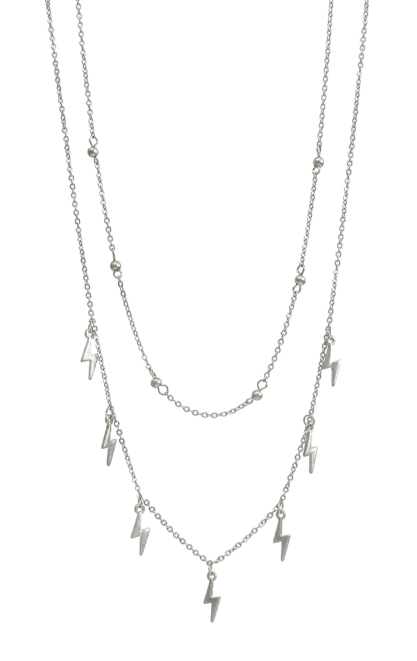 DOUBLE LAYER MUTI THUNDER CHARM NECKLACE