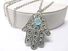 CRYSTAL GUARDIAN PALM PEANDANT LONG NECKALCE