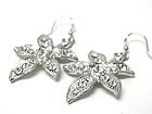 CRYSTAL STUD FLOWER DANGLE EARRING